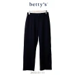 【betty’s 貝蒂思】長腿剪裁褲管開衩直筒西裝褲(共二色)