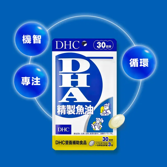 【DHC】精製魚油DHA 30日份2入組(90粒/包)