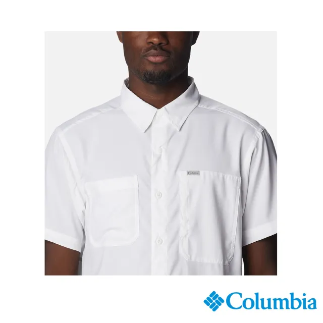 【Columbia 哥倫比亞 官方旗艦】男款-Silver Ridge™超防曬UPF50快排長袖襯衫-白色(UAE15170WT/IS)