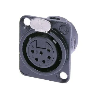 【湯德昌電子】NEUTRIK NC6FD-L-B-1 6芯XLR母頭插座(黑色)