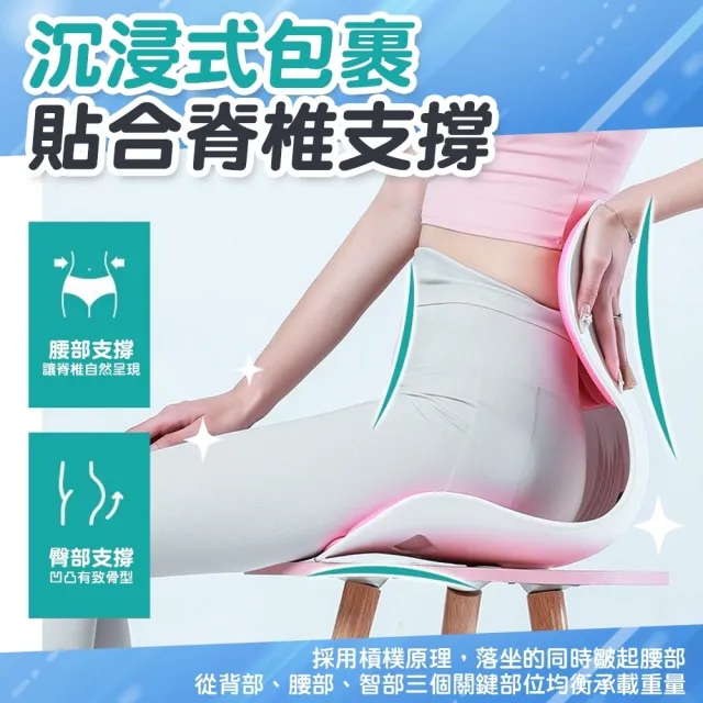 【Zhuyin】日本加大加寬護腰坐靠墊(花瓣型骨盆枕/美臀坐墊/椅墊)