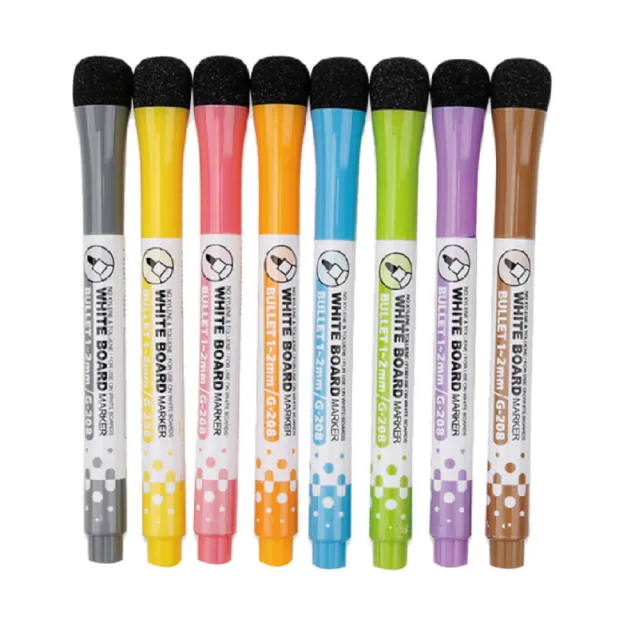【Finger Pop 指選好物】白板筆(細白板筆 8色白板筆 彩色白板筆 可擦白板筆 磁吸 吸附細字白板筆)
