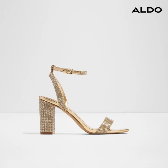 ALDO PRISILLA-圖騰花色金屬鍊條造型高跟涼鞋-女