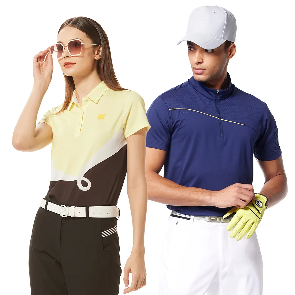 【Lynx Golf】獨家限定!男女銀離子/吸排韓系合身版短袖polo衫 高爾夫球衫(山貓多款/首爾高桿)