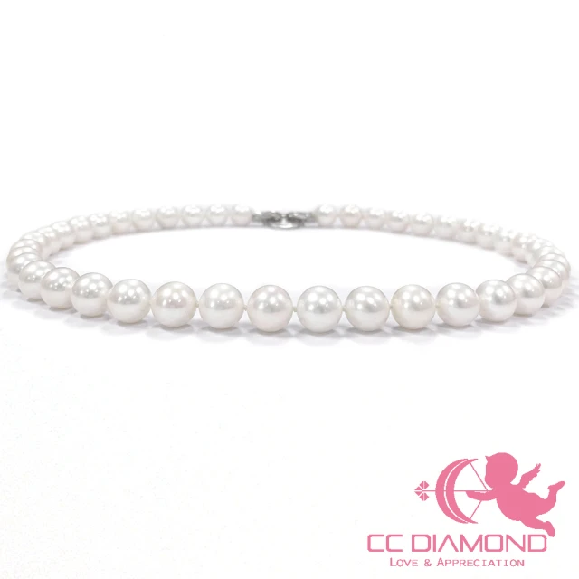 【CC Diamond】高檔精品 天然珍珠項鍊(9.5-10mm)