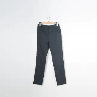 【CUMAR】鬆緊腰剪裁設計竹節棉修身長褲(黑 綠 駝/魅力商品)