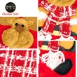 【摩達客】耶誕-紅白格紋麋鹿聖誕襪(聖誕襪)