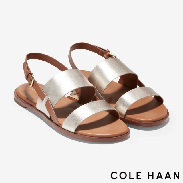 Cole Haan FLYNN FLAT SANDAL 夏季雙帶女涼鞋(香檳金-W25346)