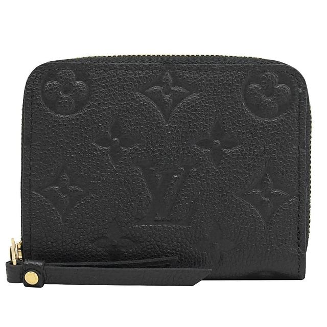 【Louis Vuitton 路易威登】LV M60574 經典花紋全皮革壓紋信用卡零錢包(現貨)