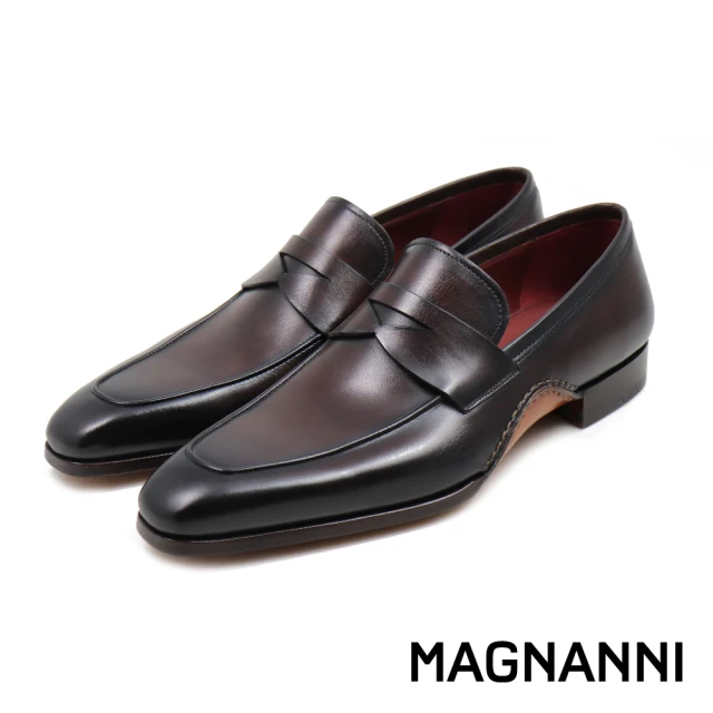 MAGNANNI 西班牙質感麂皮低跟樂福鞋 淺棕色(2564