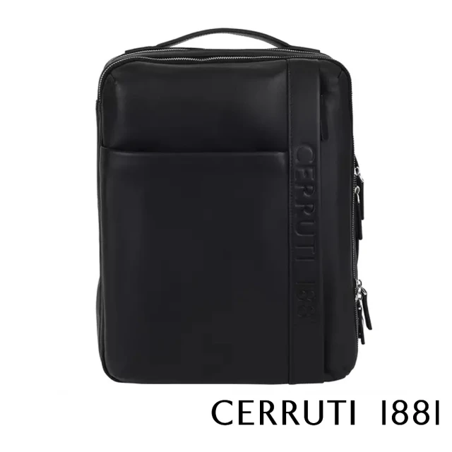 Cerruti 1881 義大利頂級小牛皮後背包(黑色 CE Cerruti 1881 義大利頂級小牛皮後背包(黑色 CEZA06594M)