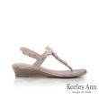 【Keeley Ann】大方滿鑽楔型涼鞋(粉紅色432008156)