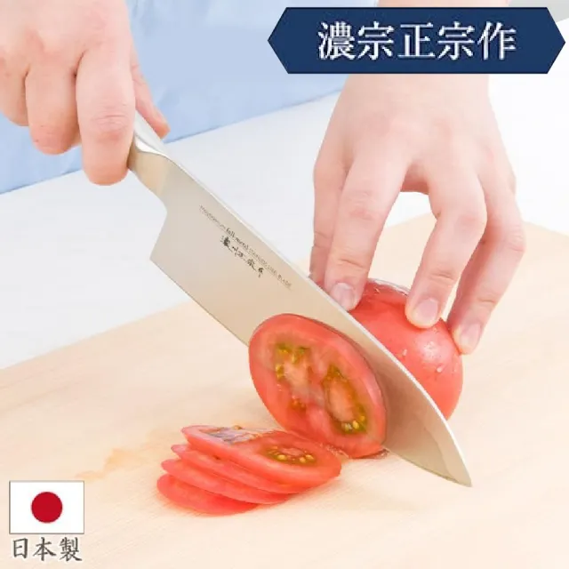 【佐竹產業】日本製 濃州正宗作 一體成型含鉬不鏽鋼水果刀 13.5cm(日製廚刀 蔬果刀 菜刀 切刀 小刀)