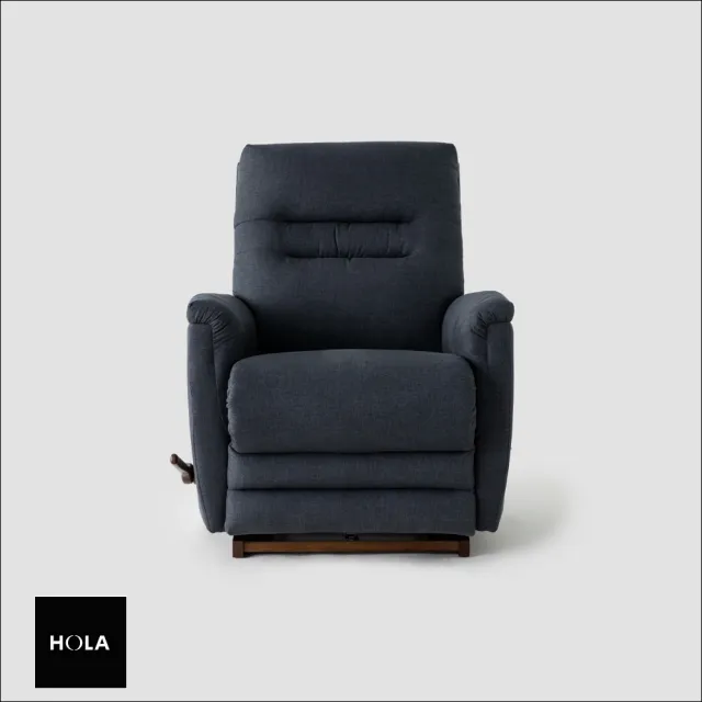 【HOLA】La-Z-Boy 單人布質沙發/搖椅式休閒椅(10T584-午夜藍)