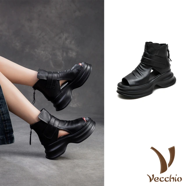 Vecchio 真皮樂福鞋 厚底樂福鞋/真皮翻絨牛皮復古縫線