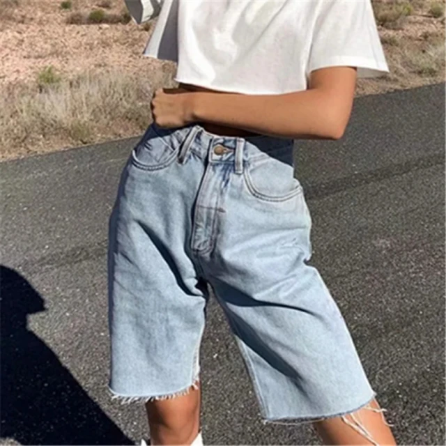 女牛仔褲五分