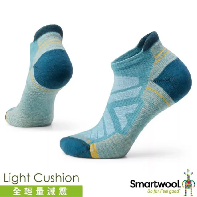 【SmartWool】女_美麗諾羊毛 避震型機能戶外全輕量健行踝襪/彈性排汗跑步襪(SW001570-L81 瀑布綠_2雙入)