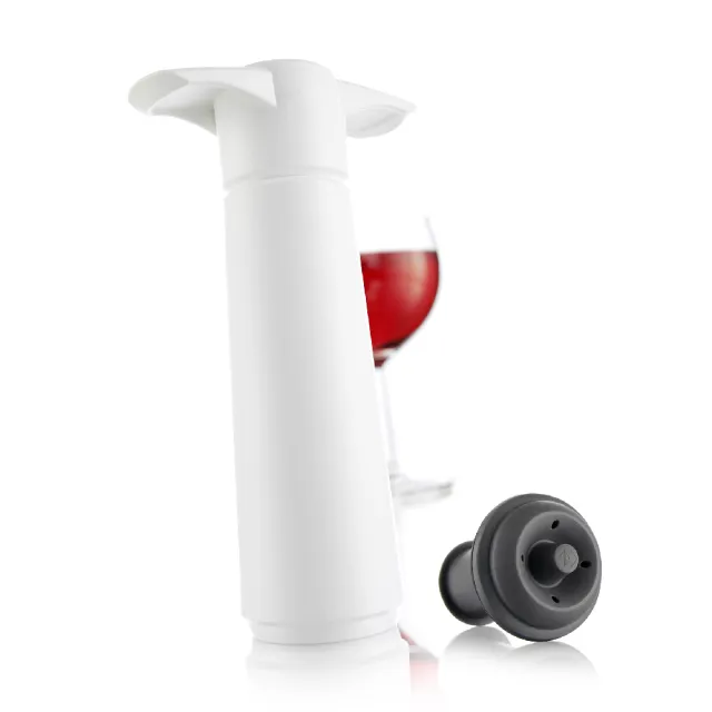 【VACU VIN】荷蘭 抽真空器+酒瓶塞 白 / 紅酒塞 真空瓶塞 保鮮瓶塞 葡萄酒塞