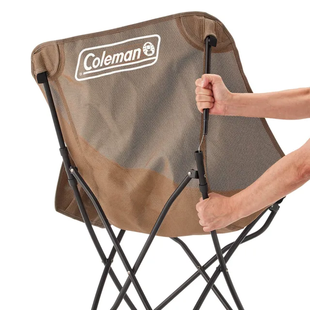 【Coleman】NEXT網布療癒椅 / 卡其 / CM-06794(露營椅 折疊椅 休閒椅 月亮椅)