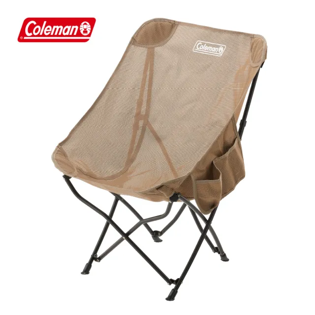 【Coleman】NEXT網布療癒椅 / 卡其 / CM-06794(露營椅 折疊椅 休閒椅 月亮椅)