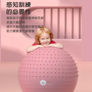 【X-BIKE】直徑65CM PVC加厚防爆半凸點瑜珈球/抗力球/韻律球 附充氣筒 XFE-Z120(瑜珈球/抗力球/韻律球)