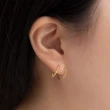 【Olivia Yao Jewellery】日常百搭  永不過時經典首飾 雙層金珠單耳環/左耳(Swirl Collectiom/聖誕/送禮)