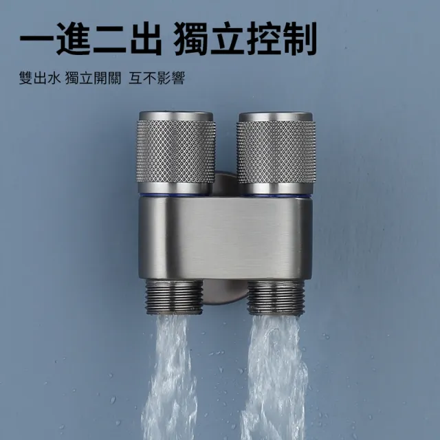 【ANTIAN】一進二出角閥馬桶清洗噴槍套組 浴室水龍頭雙控角閥 廁所高壓沖洗水槍 婦洗器