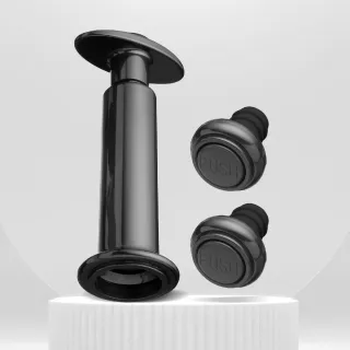 【KitchenCraft】抽真空器+酒瓶塞2入 黑 / 紅酒塞 真空瓶塞 保鮮瓶塞 葡萄酒塞