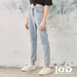 【IGD 英格麗】網路獨賣款-雪花合腿牛仔褲(藍色)