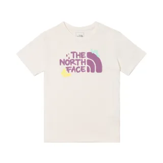 【The North Face】北面女款米白色吸濕排汗防曬昆蟲趣味印花短袖T恤｜88H2QLI