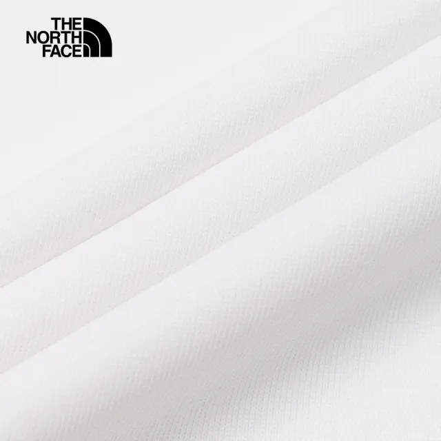 【The North Face 官方旗艦】【抗UV】】北面男款UPF白色吸濕排汗防曬大尺寸印花短袖T恤｜88GWFN4