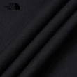 【The North Face 官方旗艦】【Woman 首推款】北面女款黑色純棉戶外印花結合品牌標誌寬鬆短袖T恤｜88GRJK3