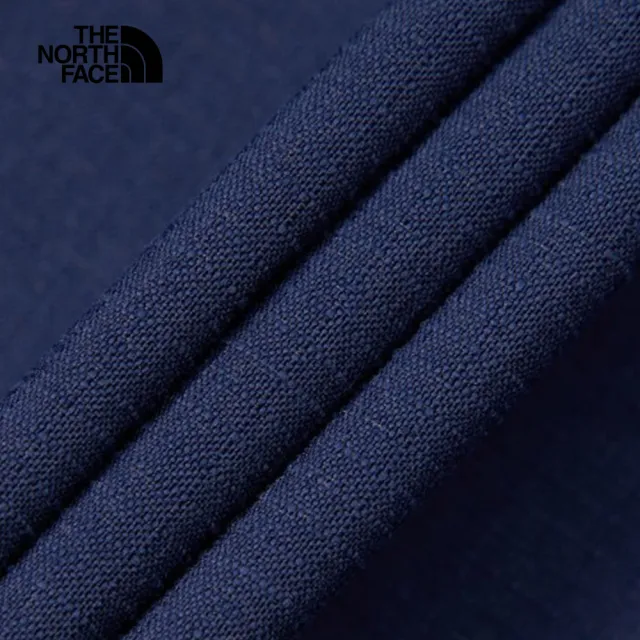 【The North Face 官方旗艦】【抗UV】】北面男款UPF藍色滿版印花吸濕排汗防潑水防曬短褲｜81SO8K2