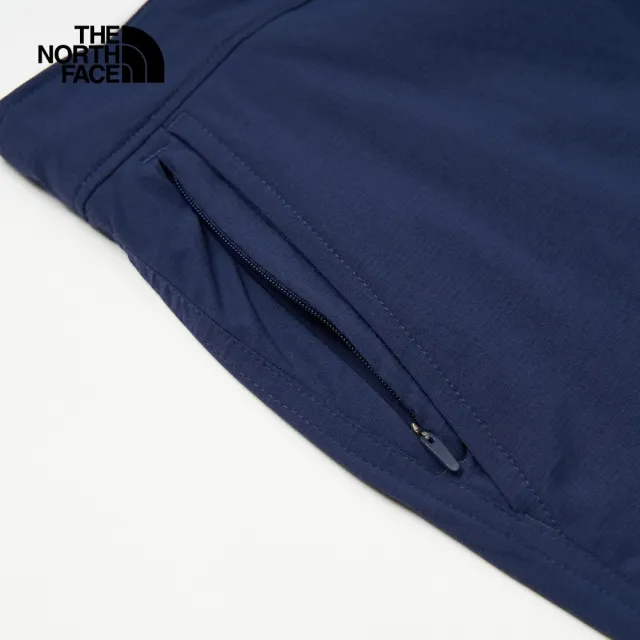 【The North Face】北面男款藍色吸濕排汗防潑水防曬短褲｜81SO8K2