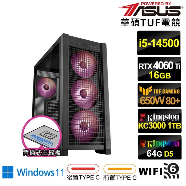 華碩平台 i5十四核 RTX 4060TI Win11{海景