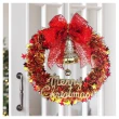 【摩達客】耶誕-14吋金蔥聖誕星星花圈(紅金系/輕巧免組裝/本島免運費)