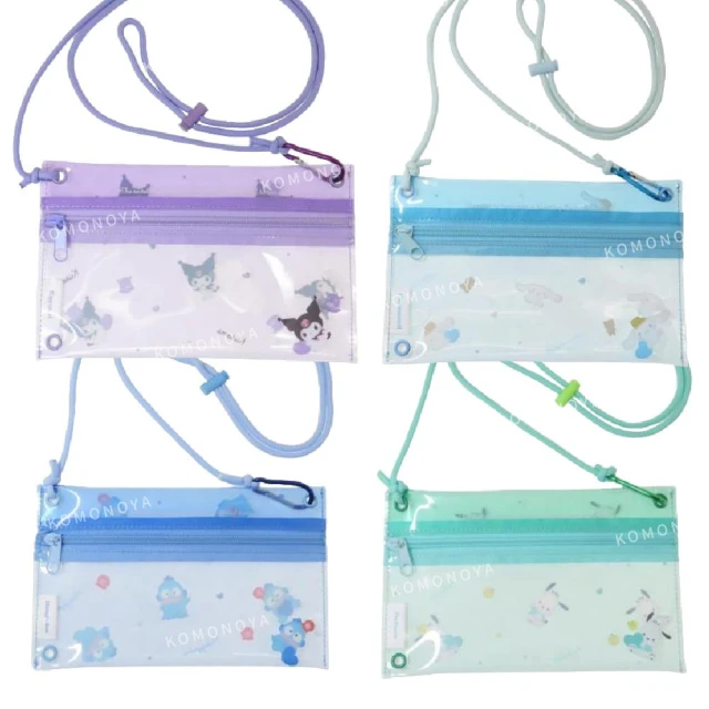 小禮堂 Sanrio 三麗鷗 PVC橫式透明手機包 - 動作款 酷洛米 大耳狗 帕恰狗(平輸品)