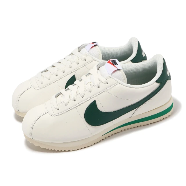 NIKE 耐吉 休閒鞋 Wmns Cortez 女鞋 白 綠 阿甘鞋 皮革 緩衝 運動鞋(DN1791-101)