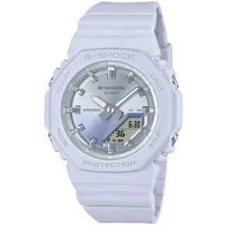 【CASIO 卡西歐】卡西歐G-SHOCK WOMAN雙顯運動電子膠帶錶-水藍(GMA-P2100SG-2A 台灣公司貨)