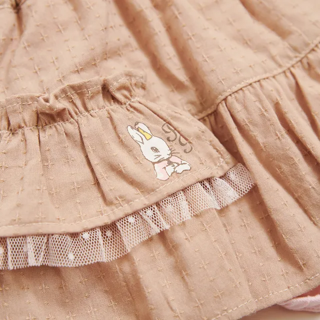 【奇哥官方旗艦】比得兔 女童裝 生日快樂蛋糕褲裙-三角褲(吸濕排汗+抗UV 1-3歲)