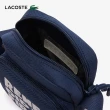 【LACOSTE】包款-迷你刺繡鱷魚撞色印花斜背包(藍色)