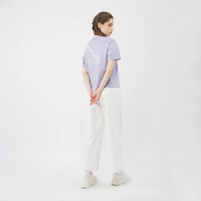 【GIORDANO 佐丹奴】女裝印花短袖上衣 山系服系列(41 艾兒瓏紫)