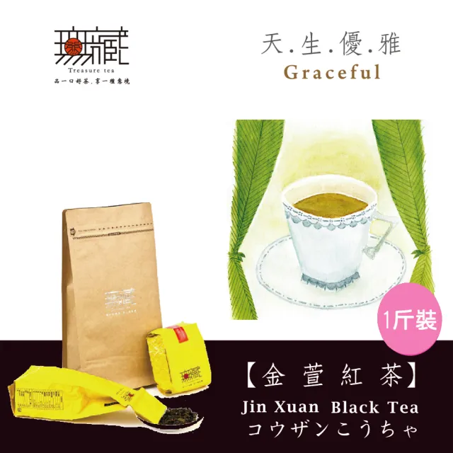 【無藏茗茶】阿里山金萱紅茶--天生優雅60g裸包裝×10入組(一斤裝/阿里山高山茶葉/高山紅茶茶葉/無提袋)