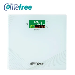 【Comefree】BMI強化玻璃電子體重計BI25WH(純淨白)