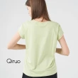 【Qiruo 奇若名品】春夏專櫃精品上衣2415A 綠色貓咪圖案(M-2XL)