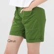 【Qiruo 奇若名品】春夏專櫃綠色短褲 1276C休閒褲 旅遊款(M-2XL)
