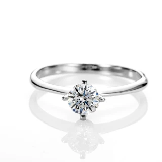 【DOLLY】0.50克拉 求婚戒18K金完美車工鑽石戒指(041)