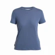 【Icebreaker】女 Core 圓領短袖上衣-復古藍(IB0A56Y4-A76/登山健行/運動衣/機能上衣/排汗衣/底層衣/旅遊)