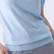 【ILEY 伊蕾】重工蕾絲花縲縈針織上衣(淺藍色；M-XL；1241455005)