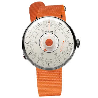 【klokers 庫克】KLOK-08-D2 橘軸+單圈尼龍錶帶